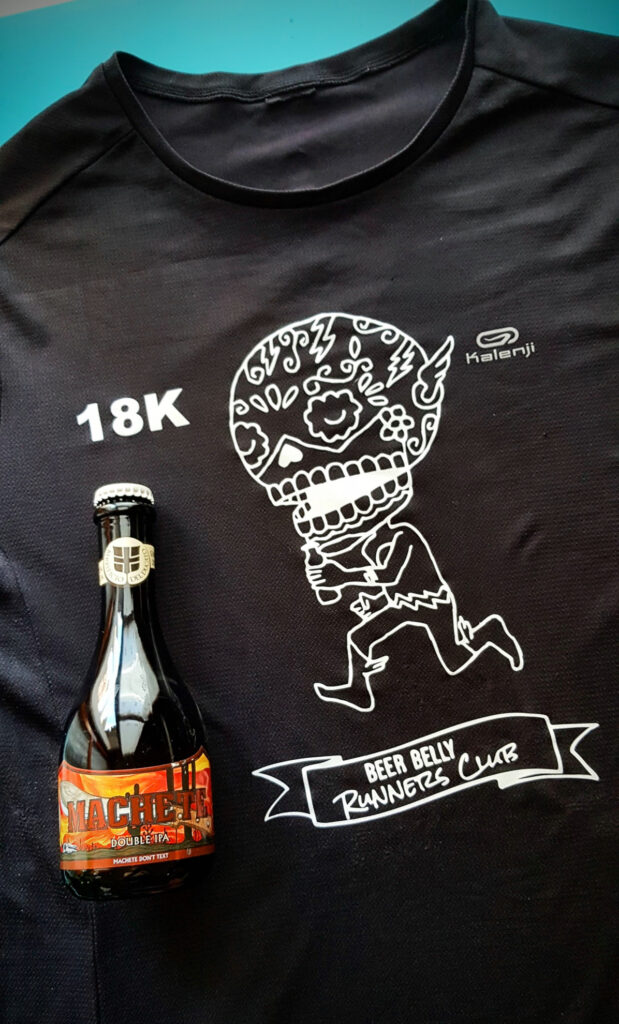 t-shirt beerbelly runners club e birra Machete